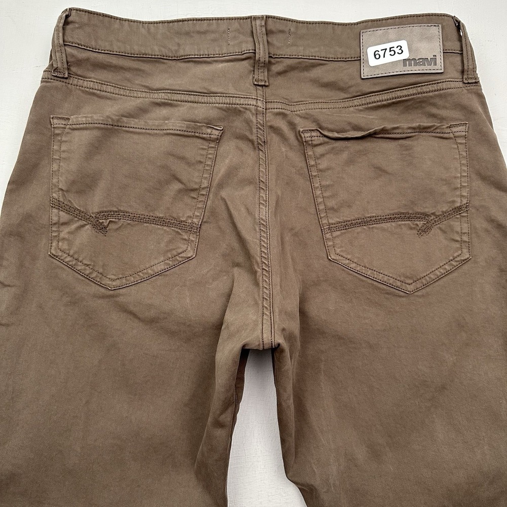 Mavi Matt Relaxed Jeans Men's 31x32 Straight Leg Pants Brown Khaki Stretch